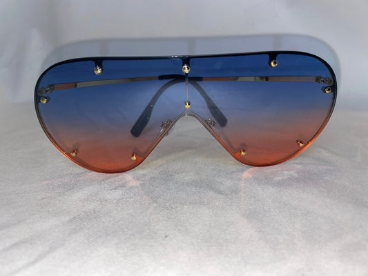 Blue 2 Orange Aviator Sunglasses